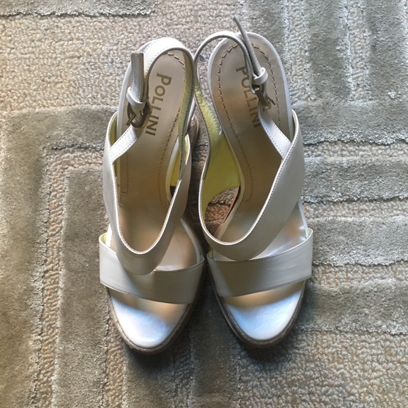 POLLINI - Bamboo Strappy Platform Leather sandal - Picture 3 of 5